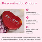Sugar Shell Chocolates in a Personalised Heart Tin
