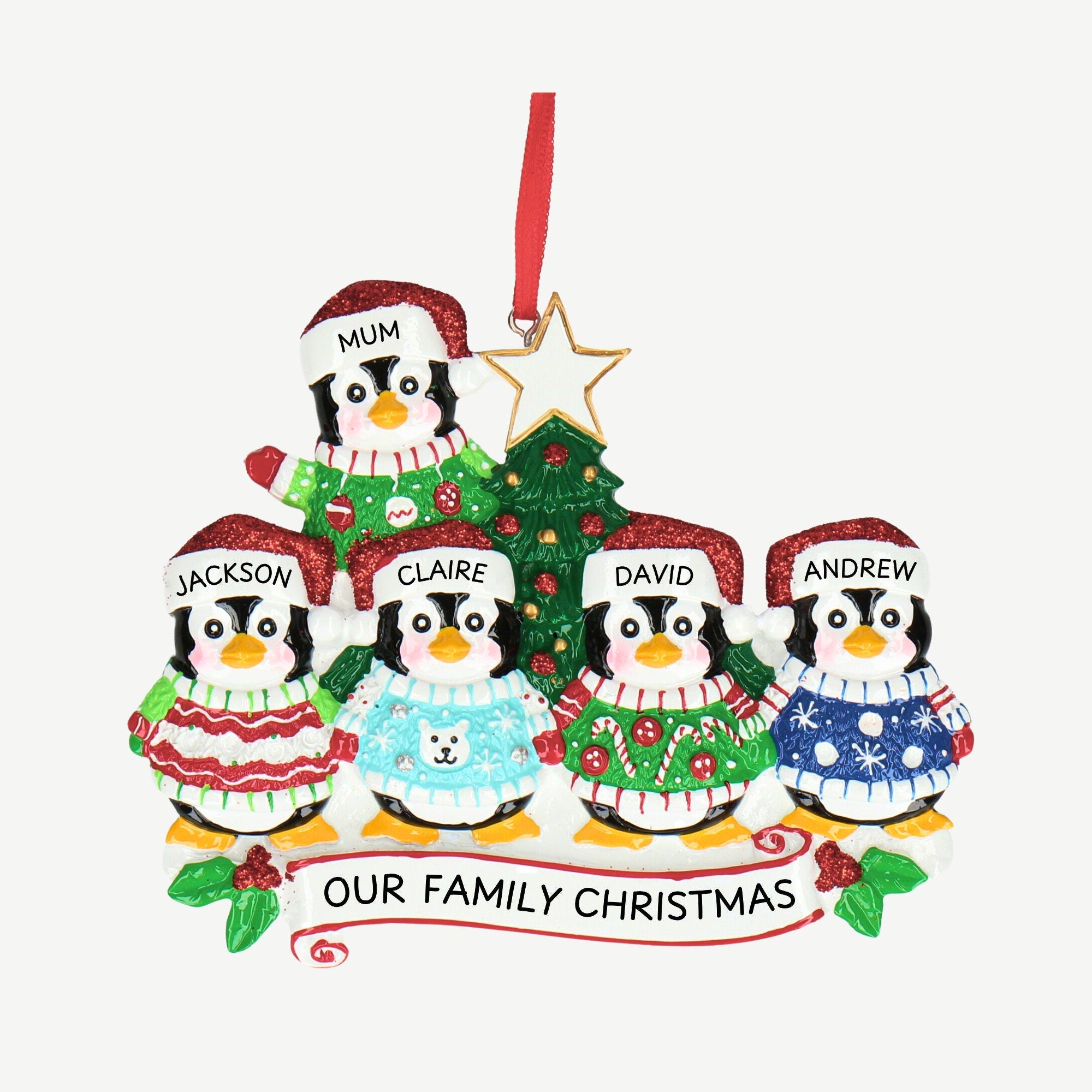 Christmas Jumper Bauble - Personalised | Five Designs | Christmas Decor Main image
