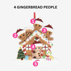 Gingerbread House Christmas Bauble - Personalise with 3 Names | Christmas Decor