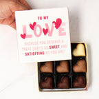 Personalised Box of Heart Chocolates | Anniversary Gift | Wedding Gift | Gift for Her