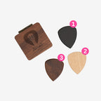 Music Gift - Guitar Pick Holder Box | Custom Wooden Storage Case | Gift for Musician