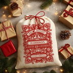 Personalised Christmas Sack - Special Delivery Design | Christmas Sack for Kids | Large | Red