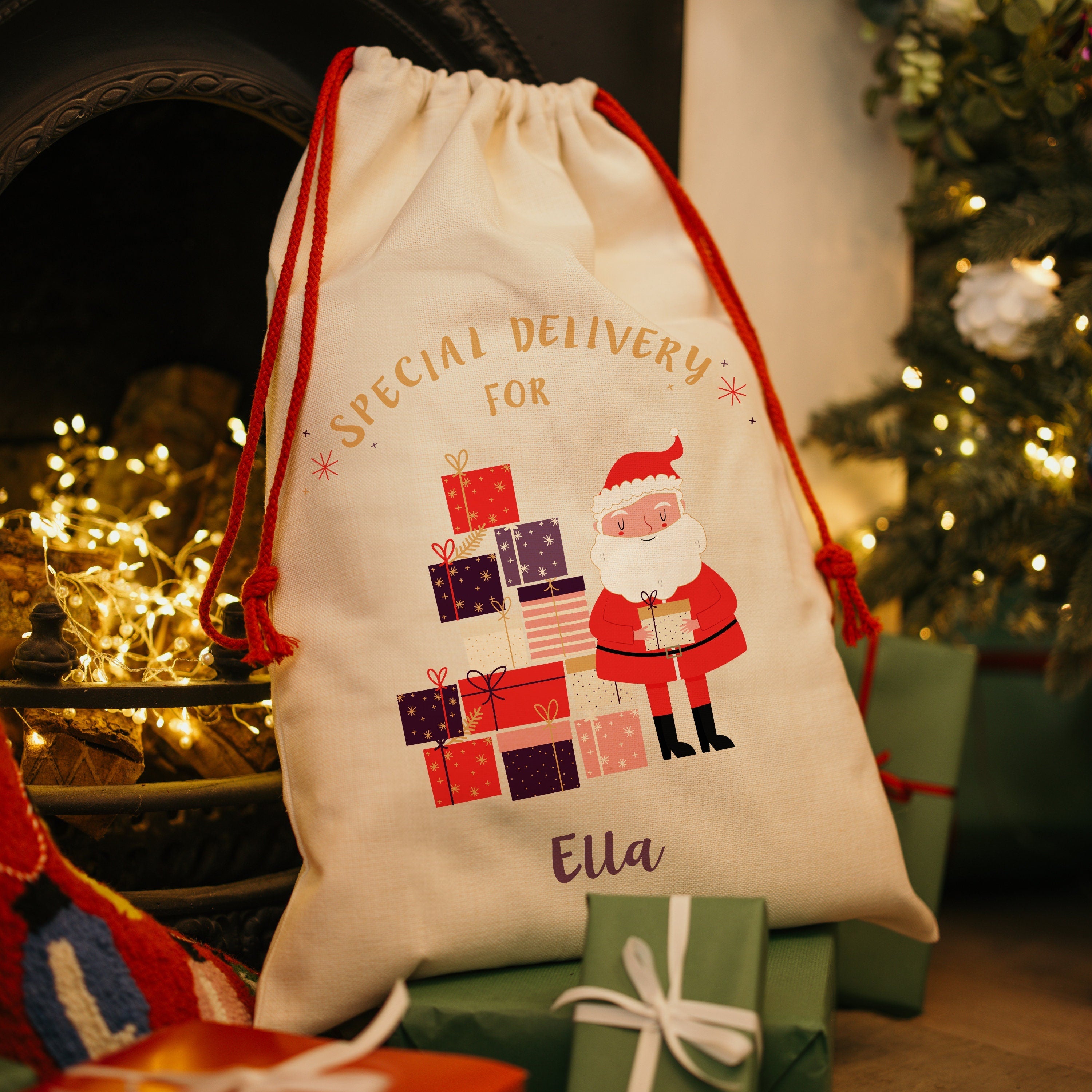 Personalised Christmas Sack - Santa Special Delivery | Christmas Toy Sack for Kids | Small/Large Main image