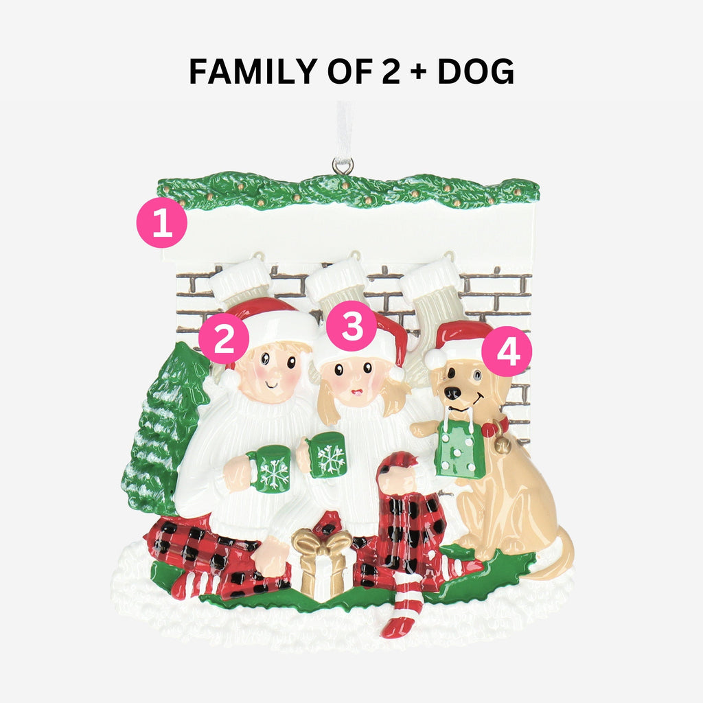 Christmas Fireplace Bauble - Personalised up to 5 names | Christmas Decor | Tree Decoration