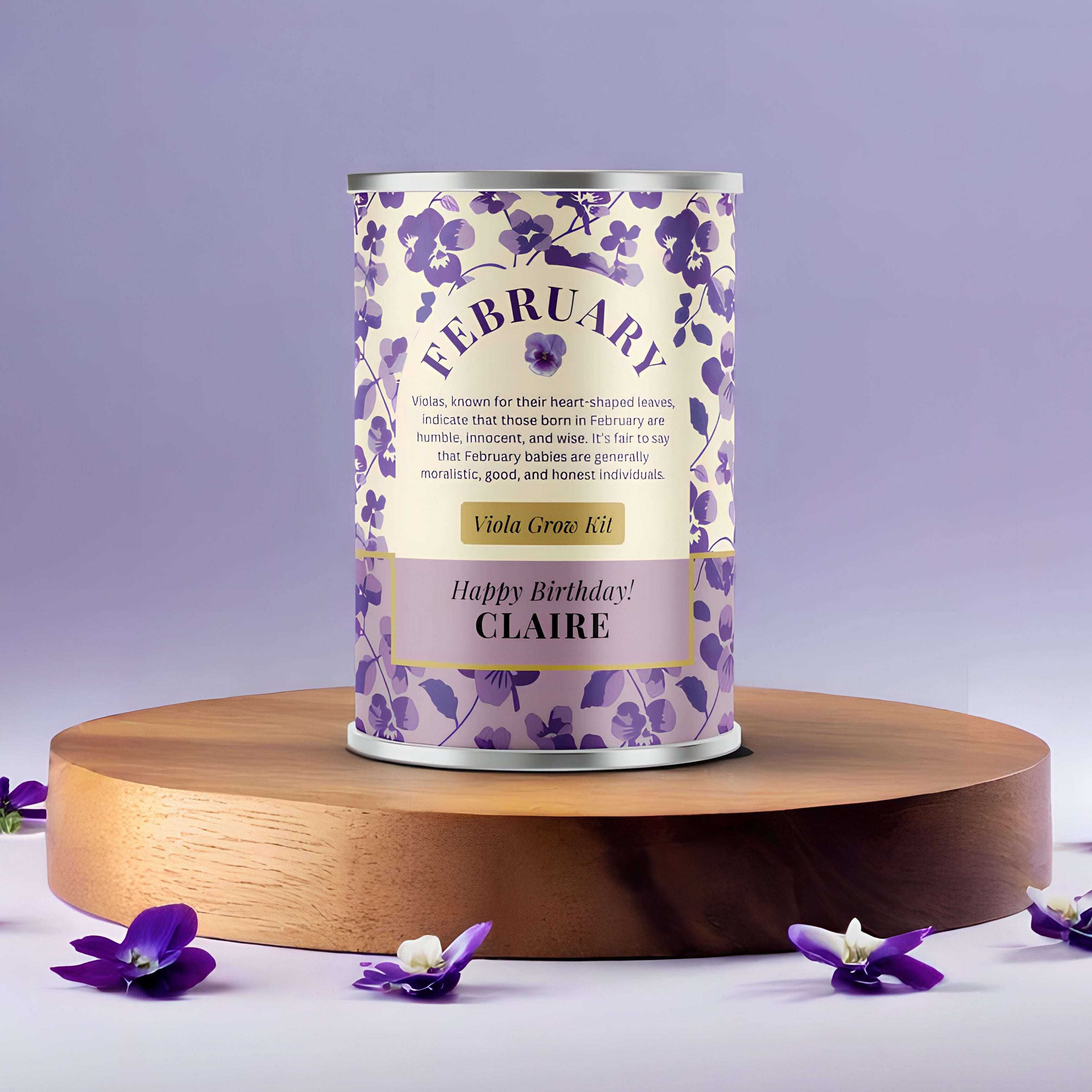 February Birth Flower - Personalised Grow Your Own Flower Gift