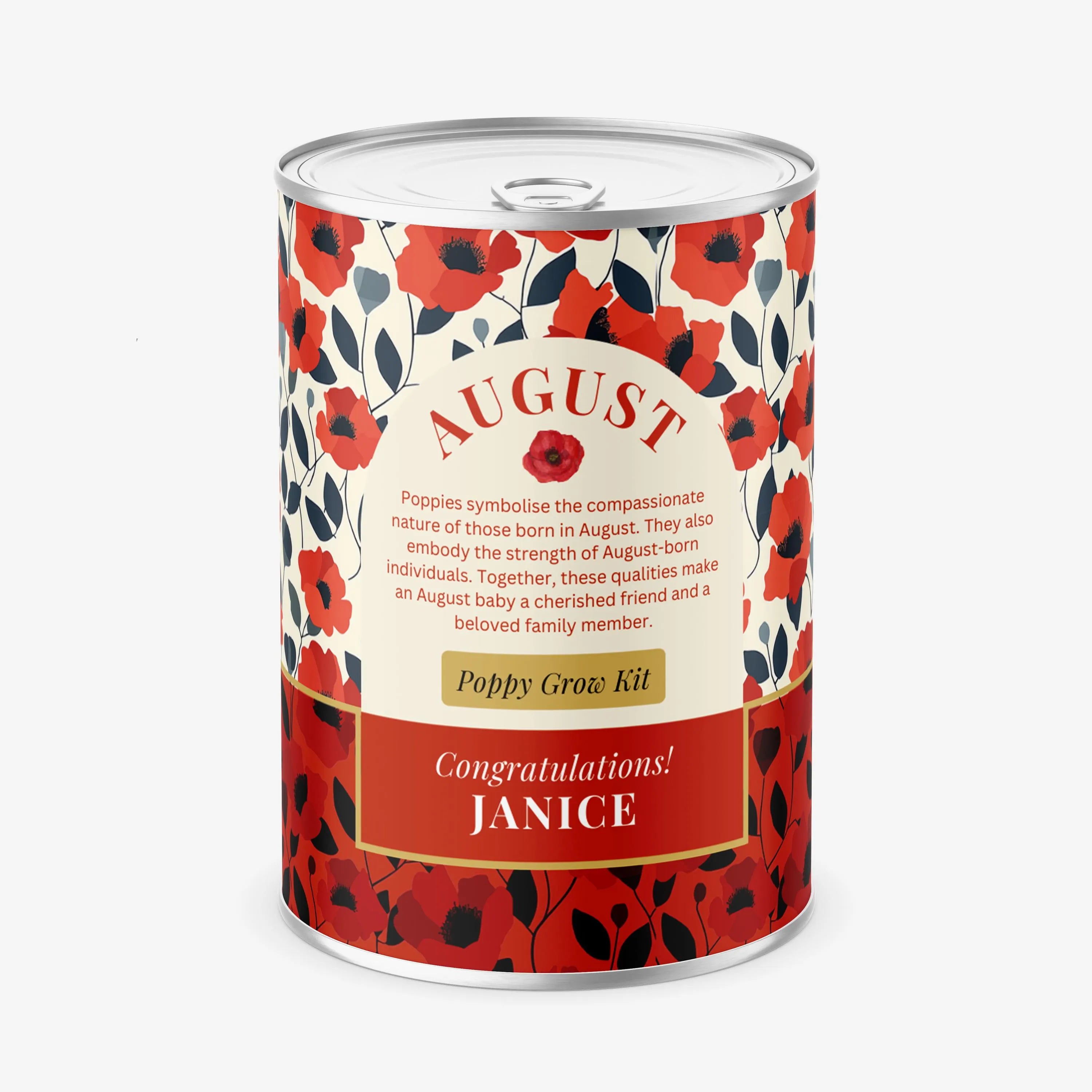 August Birth Flower - Personalised Grow Your Own Flower Gift