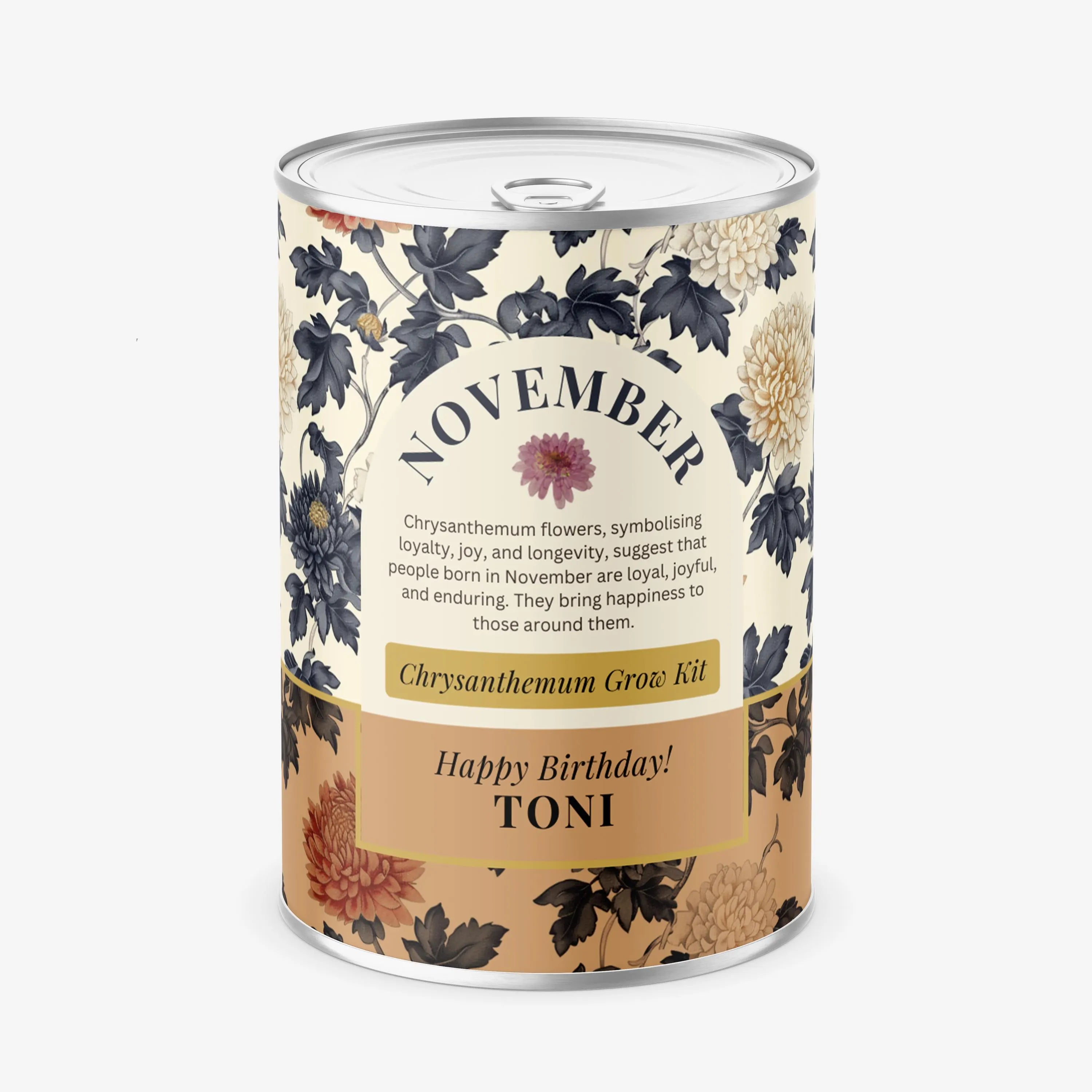 November Birth Flower - Personalised Grow Your Own Flower Gift