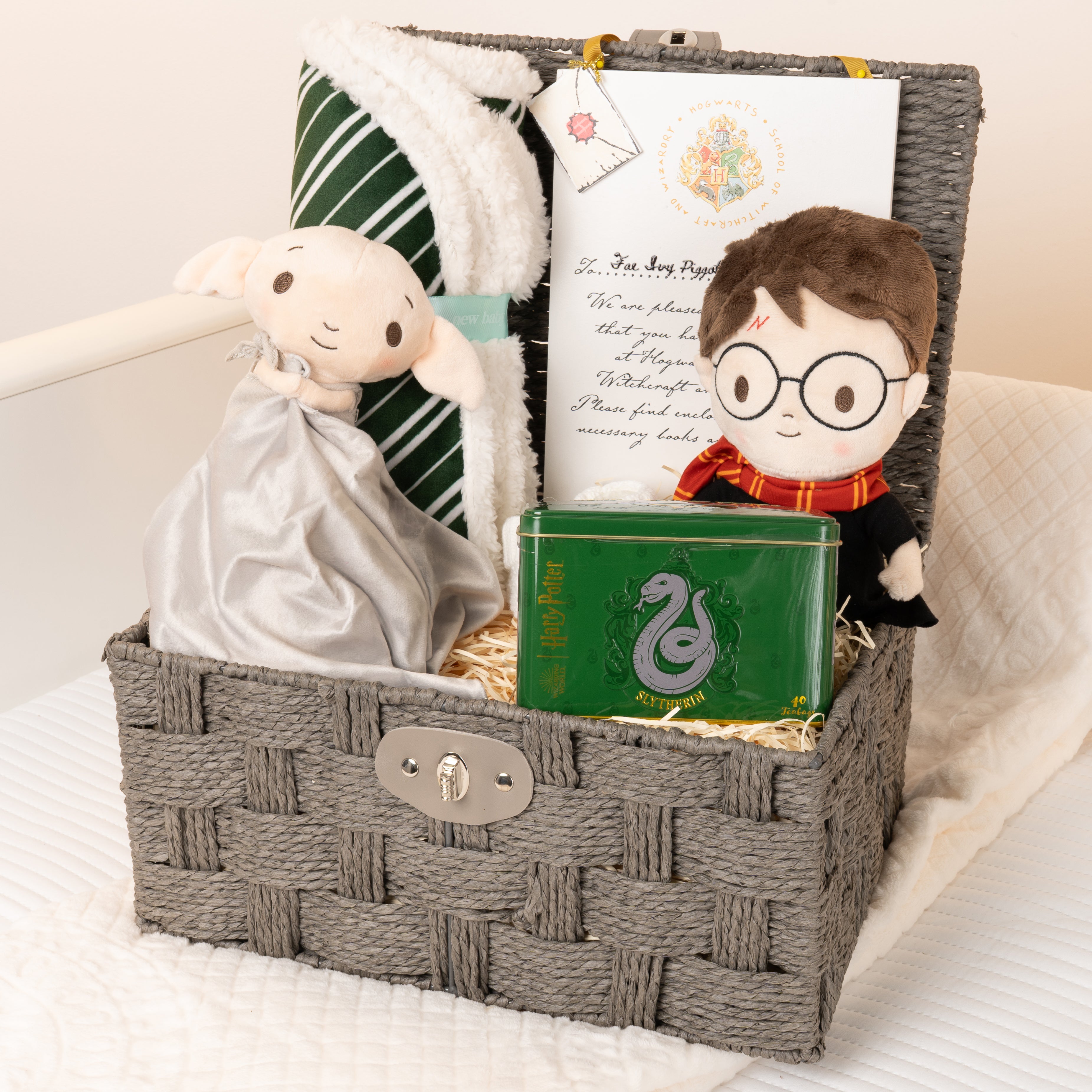 Luxury Harry Potter Slytherin House Baby Hamper with Blanket - Green - Baby Hamper