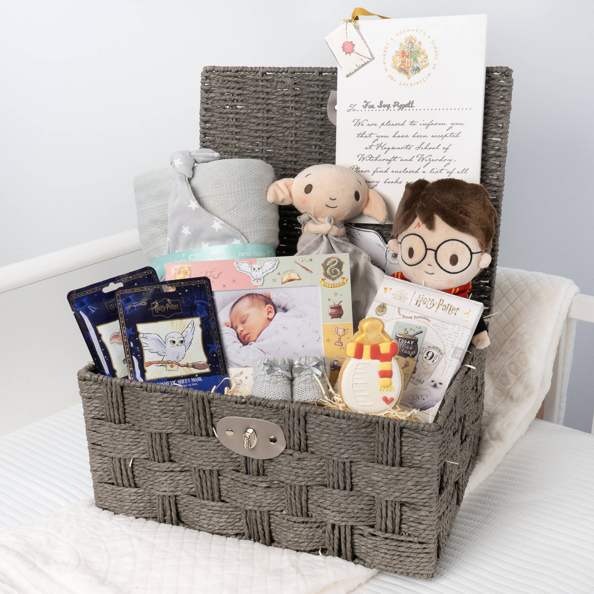 Magical Welcome Harry Potter Baby Hamper with Blanket - Cream - Baby Hamper