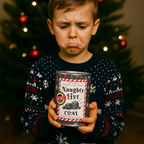 Santa's Naughty List Stocking Filler Gift - Coal Marshmallows in a Personalised Tin