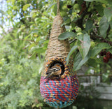 Handmade Bird Box Made From Recycled Sari Fabric