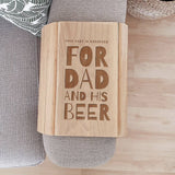 Personalised Wooden Sofa Tray Table For Dad