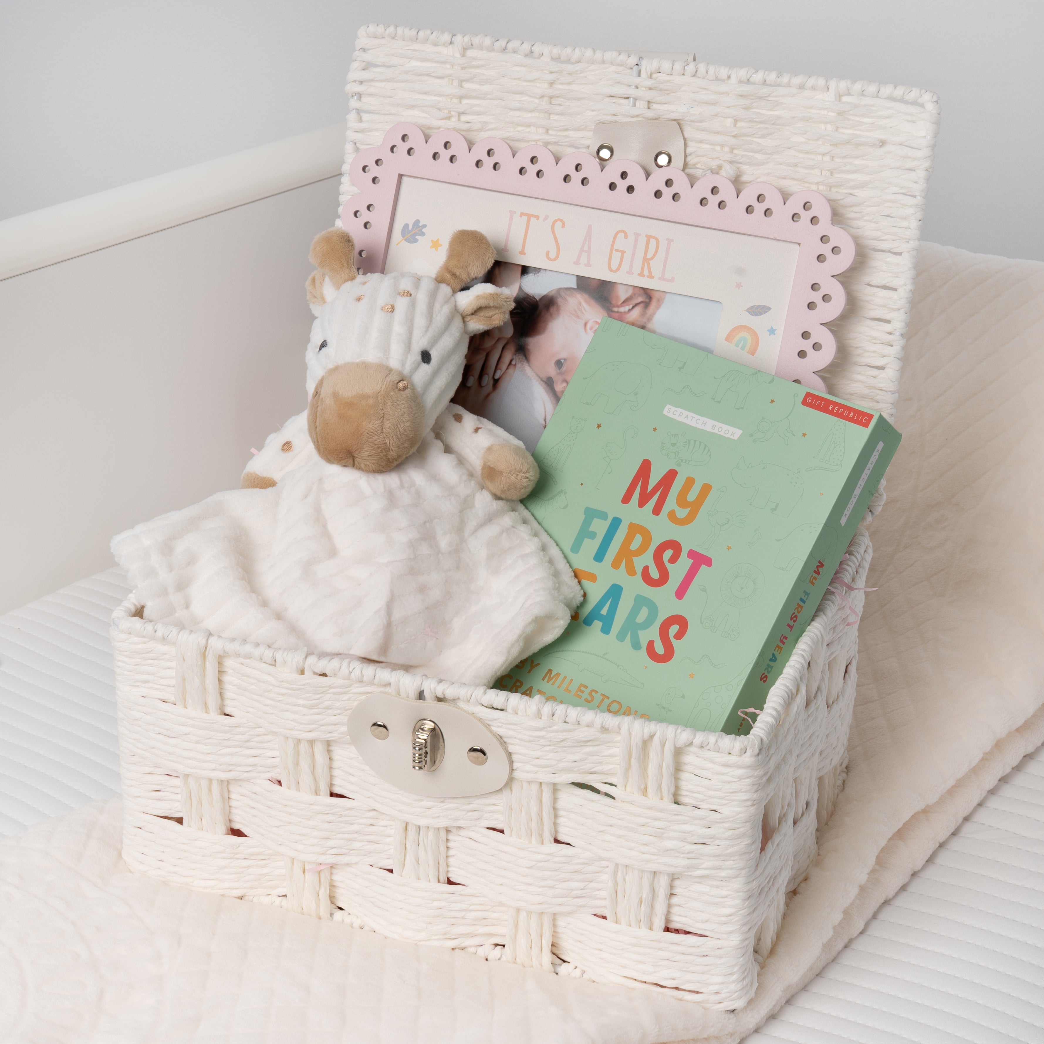 Personalised It’s a Girl! Gender Reveal Baby Hamper with Photo Upload - Pink - Baby Hamper