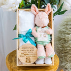 Personalised Mini Baby Hamper Winnie-the-Pooh Piglet Theme with Blanket & Kee... - Pink - Baby Hamper