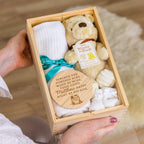 Cream Personalised Mini Baby Hamper Winnie-the-Pooh Pooh Theme with Blanket &... – Cream