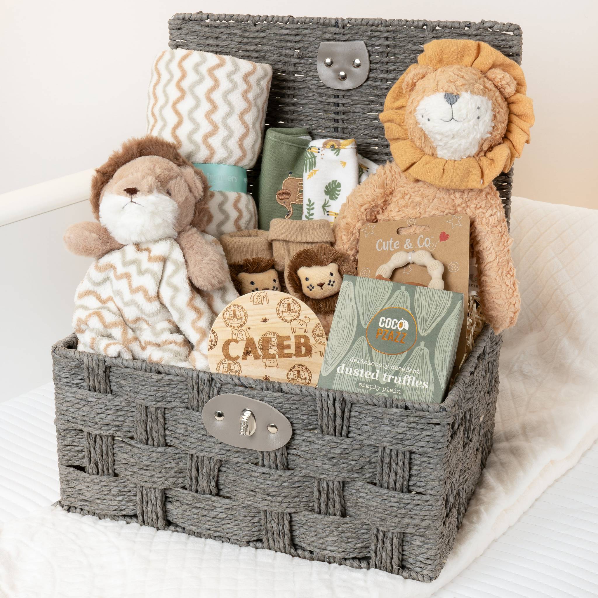 Safari Little Lion Explorer New Baby Hamper Gift with Blanket - Brown - Baby Hamper