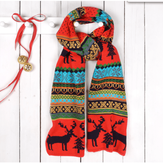 Christmas Jumper Style Woolly Scarf
