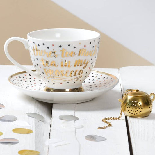 Prosecco Tea Cup Set With Infuser