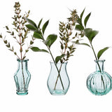 Set Of Three Mini Vintage Glass Bud Vases