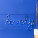 Gold Script Wire 'Lovely' Word