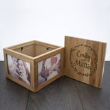 Couple's Oak Photo Keepsake Box