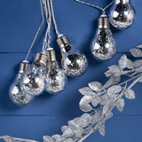 LED String Of Silver Light Bulbs
