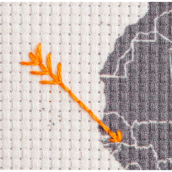 Map Cross Stitch Wall Hanging
