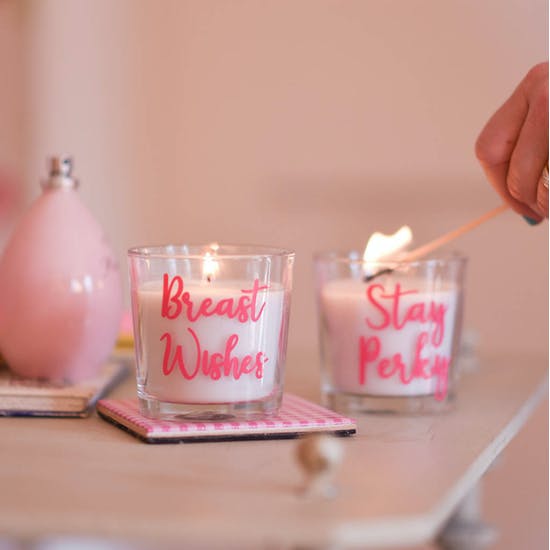Personalised Boobalicious Candles
