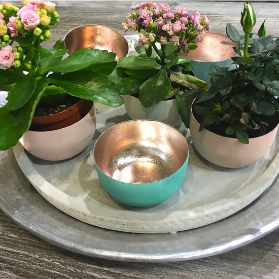Pastel And Rose Gold Votive Holders