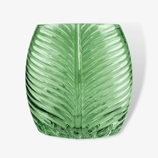 Leaf Design Glass Vase