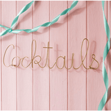 Gold Wire Wall Hanging Words