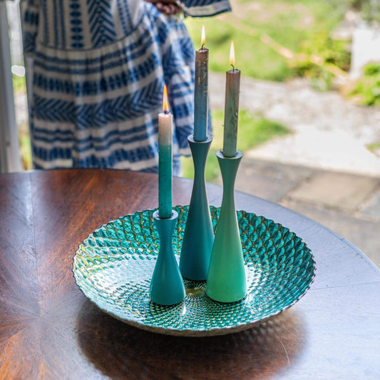 Peacock Design Glass Bowl