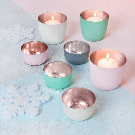 Pastel And Rose Gold Votive Holders