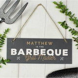 Personalised Barbeque Grill Master Slate Sign
