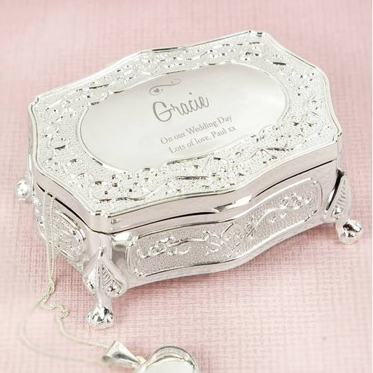 Personalised Silver Keepsake Box