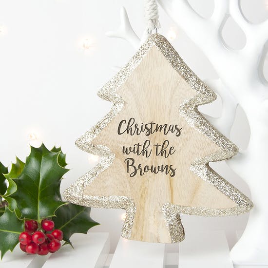 Personalised Sparkling Christmas Tree Decoration
