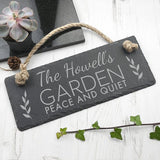 Personalised Garden Slate Hanging Sign