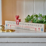 Personalised Advent With Red Reindeer