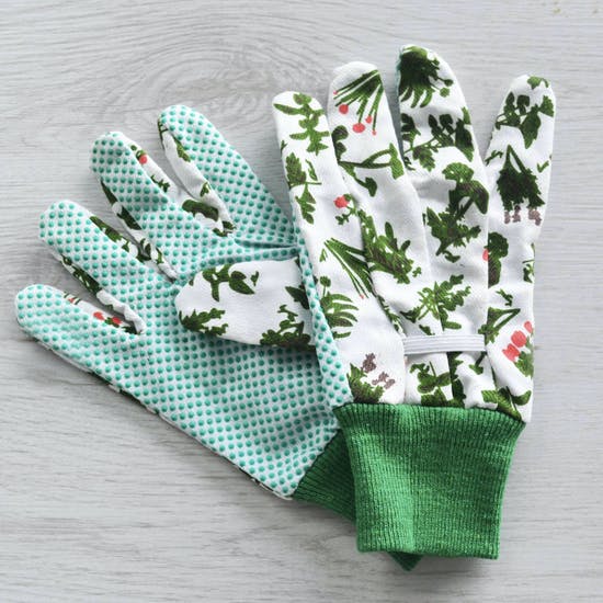 Floral Trowel, Pruner And Gloves Set