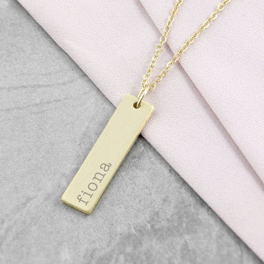 Personalised Name Bar Necklace