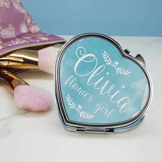 Personalised Wedding Compact Mirror
