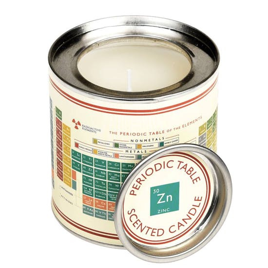 Periodic Table Scented Candle In A Tin