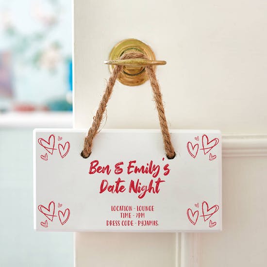 Personalised Date Night Wooden Sign