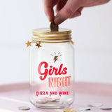 Personalised Girls Night Saving Jar