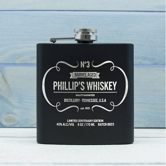 Personalised Whiskey Vintage Style Hip Flask