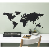 World Map Chalkboard