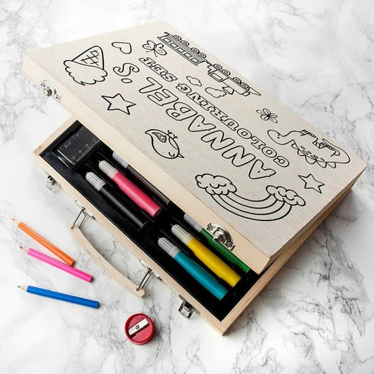 Personalised colour your own colouring set