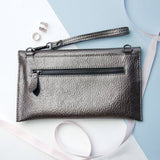 Personalised Leather Clutch Bag
