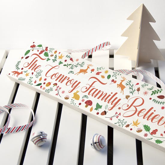 Personalised Christmas Family Mantle Decoration