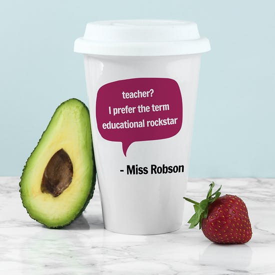 Personalised Teacher Says Travel Mug